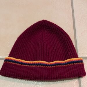 Paul Smith Burgundy Knit Beanie